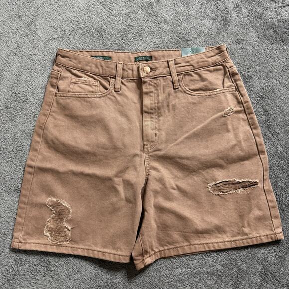 wild fable Pants - Wild Fable Highest Rise Bermuda Shorts NWT Size 10 30" Brown Distressed